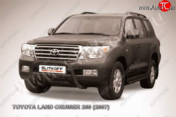 22 999 р. Кенгурятник d76 низкий мини Toyota Land Cruiser 200 дорестайлинг (2007-2012) (Цвет: серебристый)  с доставкой в г. Горно‑Алтайск