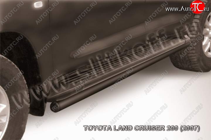 13 349 р. Защита штатного порога d57 Toyota Land Cruiser 200 дорестайлинг (2007-2012) (Цвет: серебристый)  с доставкой в г. Горно‑Алтайск