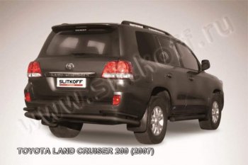 13 949 р. Защита задняя Slitkoff  Toyota Land Cruiser  200 (2007-2012) дорестайлинг (Цвет: серебристый)  с доставкой в г. Горно‑Алтайск. Увеличить фотографию 1