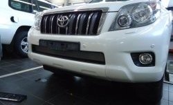 1 539 р. Сетка на бампер Russtal (хром) Toyota Land Cruiser Prado J150 дорестайлинг (2009-2013)  с доставкой в г. Горно‑Алтайск. Увеличить фотографию 2