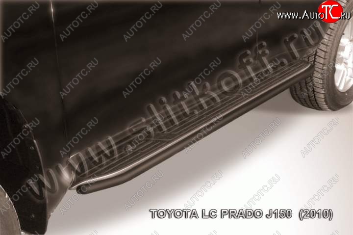 10 399 р. Защита штатного порога d42 Slitkoff Toyota Land Cruiser Prado J150 дорестайлинг (2009-2013) (Цвет: серебристый)  с доставкой в г. Горно‑Алтайск