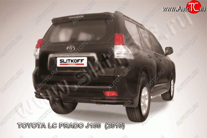 12 699 р. Уголки d76+d42 двойные Toyota Land Cruiser Prado J150 дорестайлинг (2009-2013) (Цвет: серебристый)  с доставкой в г. Горно‑Алтайск