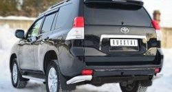 13 349 р. Защита заднего бампера (Ø76 мм уголки, нержавейка) SLITKOFF  Toyota Land Cruiser Prado  J150 (2009-2013) дорестайлинг  с доставкой в г. Горно‑Алтайск. Увеличить фотографию 4