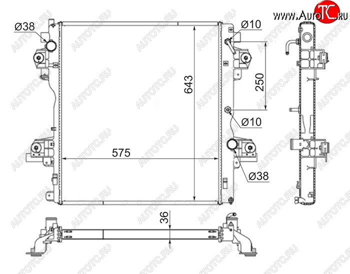 15 449 р. Радиатор двигателя SAT  Toyota Land Cruiser Prado  J150 (2009-2017) дорестайлинг, 1-ый рестайлинг  с доставкой в г. Горно‑Алтайск