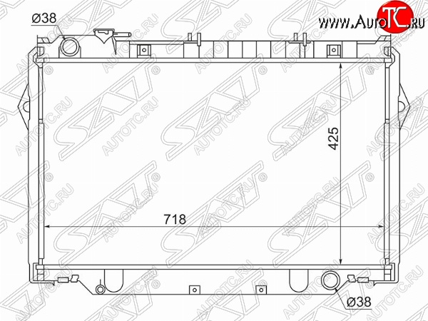 12 899 р. Радиатор двигателя SAT  Toyota Land Cruiser  80 (1989-1997)  с доставкой в г. Горно‑Алтайск