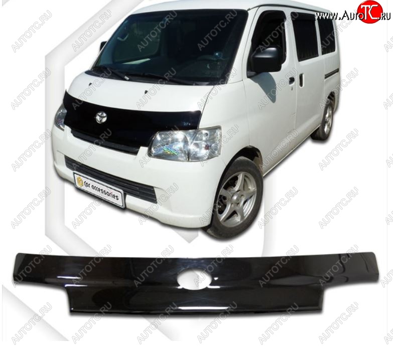 2 199 р. Дефлектор капота CA-Plastiс  Toyota LiteAce  S400 (2008-2020) (Classic черный, Без надписи)  с доставкой в г. Горно‑Алтайск