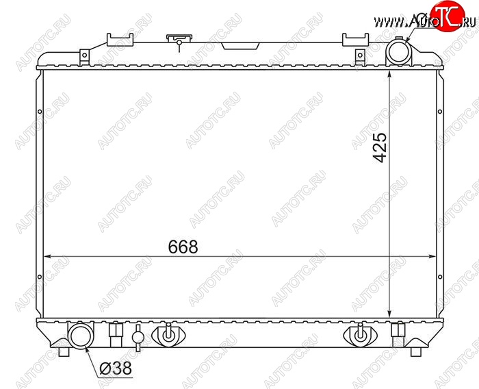 8 249 р. Радиатор двигателя SAT  Toyota Noah  1 (2001-2004) дорестайлинг  с доставкой в г. Горно‑Алтайск