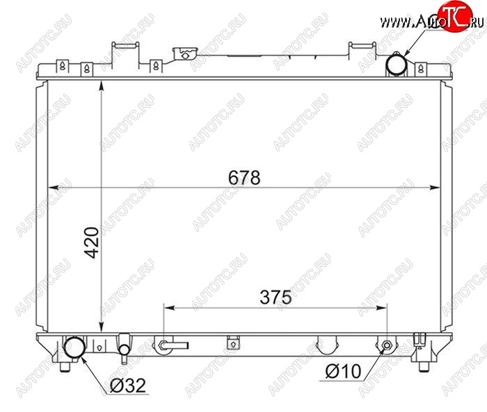 7 799 р. Радиатор двигателя SAT  Toyota Noah  1 (2001-2004) дорестайлинг  с доставкой в г. Горно‑Алтайск