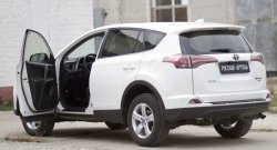 1 279 р. Накладки на порожки автомобиля RA Toyota RAV4 XA40 5 дв. рестайлинг (2015-2019) (Комплект (4 шт.))  с доставкой в г. Горно‑Алтайск. Увеличить фотографию 2