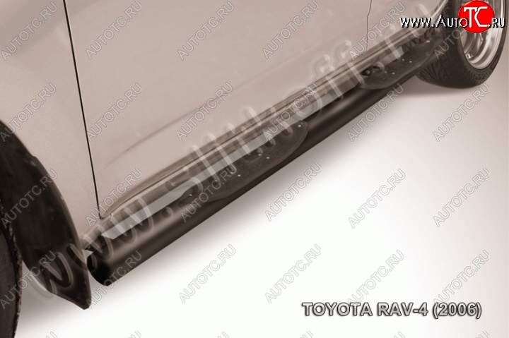 10 999 р. Защита порогов Slitkoff Toyota RAV4 XA305 5 дв. дорестайлинг (2005-2009) (Цвет: серебристый)  с доставкой в г. Горно‑Алтайск