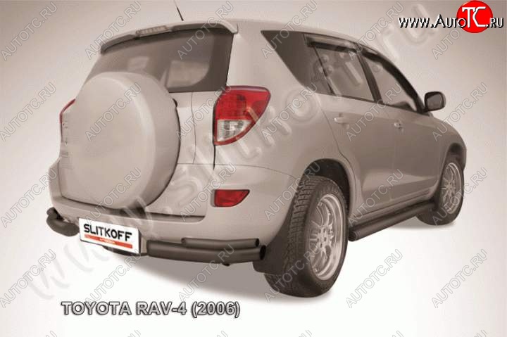 8 199 р. Уголки d76+d42 двойные Toyota RAV4 XA305 5 дв. дорестайлинг (2005-2009) (Цвет: серебристый)  с доставкой в г. Горно‑Алтайск