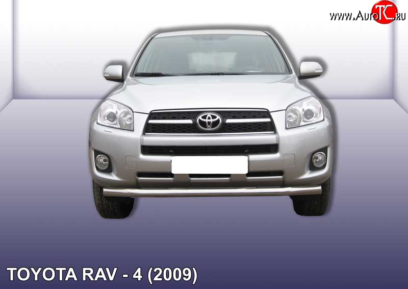 13 499 р. Одинарная защита переднего бампера диаметром 76 мм Slitkoff Toyota RAV4 XA30 5 дв. 1-ый рестайлинг (2008-2010) (Цвет: нержавеющая полированная сталь)  с доставкой в г. Горно‑Алтайск