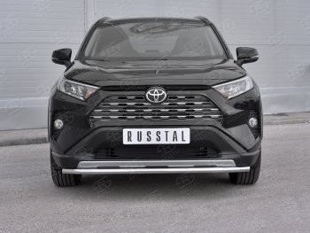 16 999 р. Защита переднего бампера (Ø42 мм, нержавейка) SLITKOFF Toyota RAV4 XA50 5 дв. дорестайлинг (2018-2024)  с доставкой в г. Горно‑Алтайск. Увеличить фотографию 2