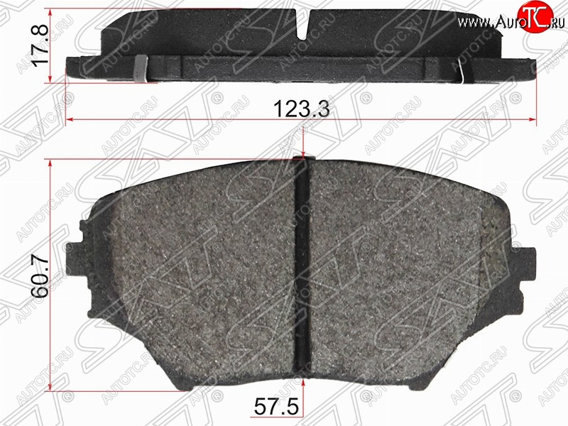 1 379 р. Колодки тормозные (передние) SAT  Toyota RAV4  CA20 (2000-2003) 3 дв. дорестайлинг, 5 дв. дорестайлинг  с доставкой в г. Горно‑Алтайск