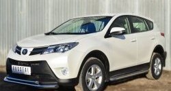 17 799 р. Защита переднего бампера (2 трубыØ63 и 42 мм, нержавейка) SLITKOFF  Toyota RAV4  XA40 (2012-2015) 5 дв. дорестайлинг  с доставкой в г. Горно‑Алтайск. Увеличить фотографию 2