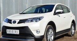 14 549 р. Одинарная защита переднего бампера диаметром 63 мм SLITKOFF  Toyota RAV4  XA40 (2012-2015) 5 дв. дорестайлинг  с доставкой в г. Горно‑Алтайск. Увеличить фотографию 4