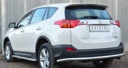 14 999 р. Одинарная защита заднего бампера из трубы диаметром 63 мм SLITKOFF  Toyota RAV4  XA40 (2012-2015) 5 дв. дорестайлинг  с доставкой в г. Горно‑Алтайск. Увеличить фотографию 2