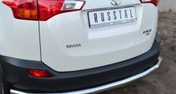 14 999 р. Одинарная защита заднего бампера из трубы диаметром 63 мм SLITKOFF  Toyota RAV4  XA40 (2012-2015) 5 дв. дорестайлинг  с доставкой в г. Горно‑Алтайск. Увеличить фотографию 3