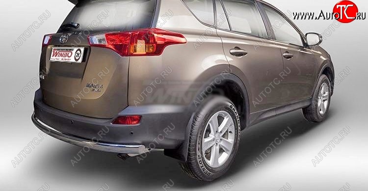 12 499 р. Защита заднего бампера WINBO (Ø76 мм, нержавейка)  Toyota RAV4  XA40 (2012-2015) 5 дв. дорестайлинг  с доставкой в г. Горно‑Алтайск