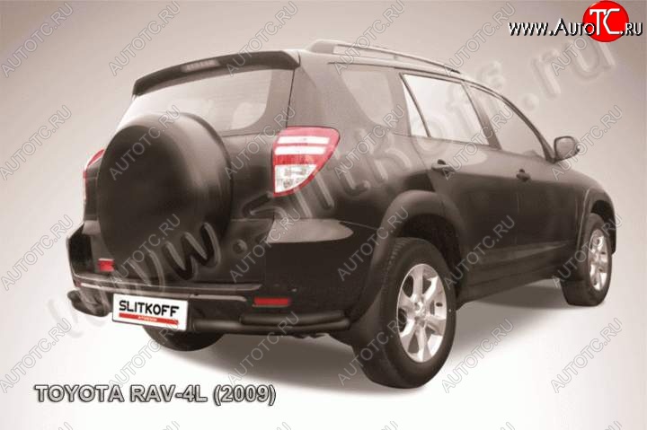 6 449 р. Уголки d57+d42 двойные Toyota RAV4 XA30 5 дв. удлиненный 1-ый рестайлинг (2009-2010) (Цвет: серебристый)  с доставкой в г. Горно‑Алтайск