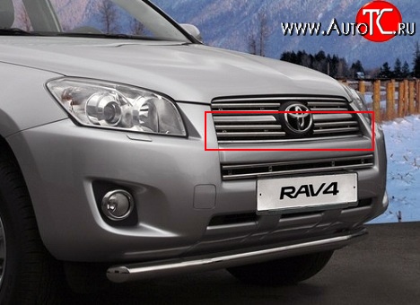 1 043 р. Декоративные вставки решетки радиатора Novline (нижние, тройные) Toyota RAV4 XA30 5 дв. 2-ой рестайлинг (2010-2013)  с доставкой в г. Горно‑Алтайск