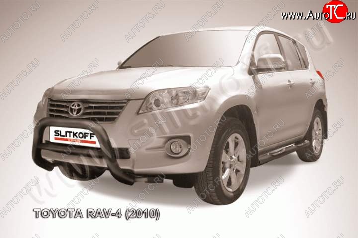 23 549 р. Кенгурятник d76 низкий Toyota RAV4 XA30 5 дв. 2-ой рестайлинг (2010-2013) (Цвет: серебристый)  с доставкой в г. Горно‑Алтайск