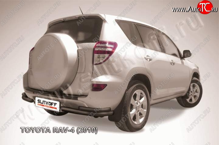 6 999 р. Уголки d57+d42 двойные Toyota RAV4 XA30 5 дв. 2-ой рестайлинг (2010-2013) (Цвет: серебристый)  с доставкой в г. Горно‑Алтайск