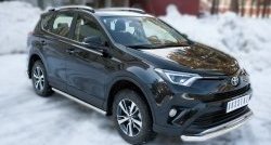 15 299 р. Защита порогов из круглой трубы диаметром 63 мм (рестайлинг) Russtal Toyota RAV4 XA40 5 дв. дорестайлинг (2012-2015) (Защита порогов с со скосами на торцах (вариант 1))  с доставкой в г. Горно‑Алтайск. Увеличить фотографию 7