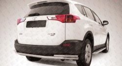 Двойная защита заднего бампера из трёх труб диаметром 57 и 42 мм Slitkoff Toyota RAV4 XA40 5 дв. дорестайлинг (2012-2015)