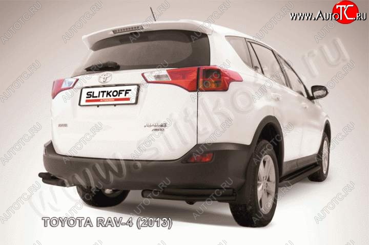 6 849 р. Уголки d57+d42 двойные Toyota RAV4 XA40 5 дв. дорестайлинг (2012-2015) (Цвет: серебристый)  с доставкой в г. Горно‑Алтайск