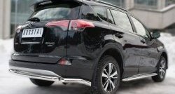 16 749 р. Защита заднего бампера (Ø63 мм уголки, нержавейка) SLITKOFF Toyota RAV4 XA40 5 дв. рестайлинг (2015-2019)  с доставкой в г. Горно‑Алтайск. Увеличить фотографию 4