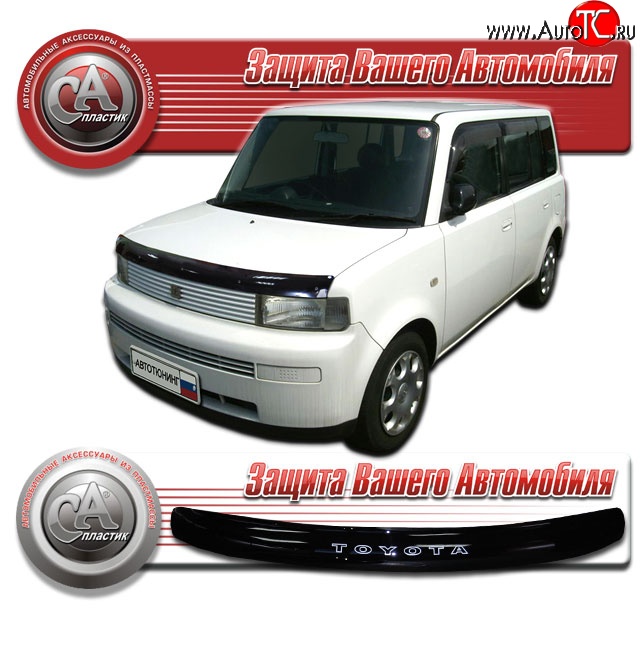 1 899 р. Дефлектор капота CA Plastic  Toyota Scion  XB (2002-2024) (Classic черный, Без надписи)  с доставкой в г. Горно‑Алтайск