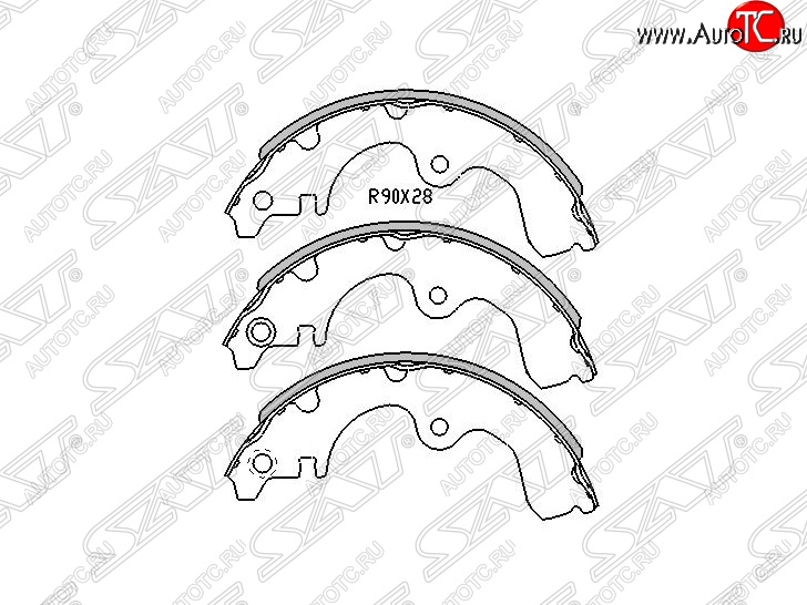 1 249 р. Колодки тормозные SAT (задние) Toyota Starlet P80 дорестайлинг, хэтчбэк 3 дв. (1989-1991)  с доставкой в г. Горно‑Алтайск