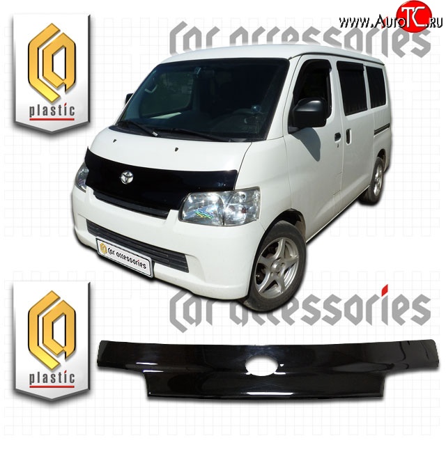 2 199 р. Дефлектор капота CA-Plastic  Toyota Town Ace  s400 (2008-2020) дорестацлинг (Classic черный, Без надписи)  с доставкой в г. Горно‑Алтайск