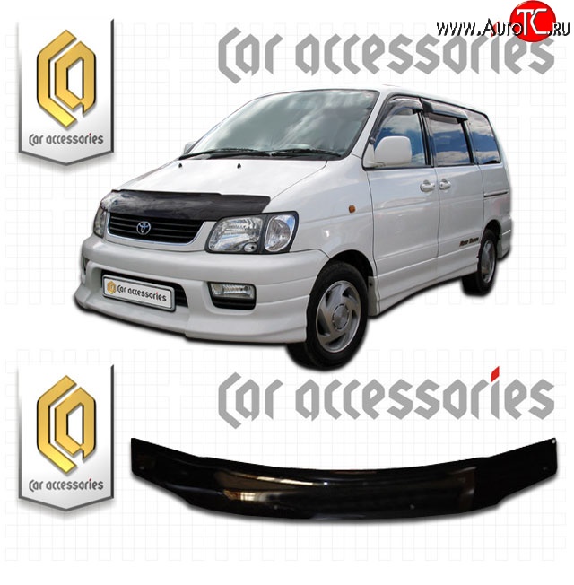 1 899 р. Дефлектор капота CA-Plastic  Toyota Town Ace  3 (1996-2008) (Classic черный, Без надписи)  с доставкой в г. Горно‑Алтайск