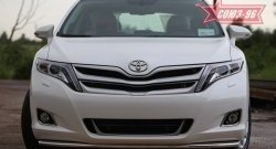 Защита переднего бампера одинарная из овальной трубы Souz-96 (d75х42). Toyota Venza GV10 дорестайлинг (2008-2012)