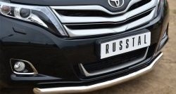 13 649 р. Одинарная защита переднего бампера диаметром 57 мм SLITKOFF  Toyota Venza  GV10 (2012-2016) рестайлинг (нержавейка полированная)  с доставкой в г. Горно‑Алтайск. Увеличить фотографию 2