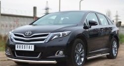 14 849 р. Защита порогов из круглой трубы диаметром 63 мм Russtal Toyota Venza GV10 рестайлинг (2012-2016) (Защита порогов с со скосами на торцах (вариант 1))  с доставкой в г. Горно‑Алтайск. Увеличить фотографию 7