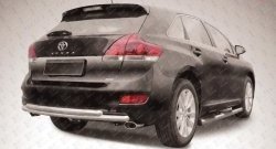 Двойная защита заднего бампера d57+d57 мм Slitkoff Toyota Venza GV10 рестайлинг (2012-2016)