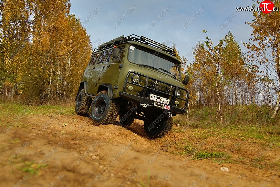 27 649 р. Бампер передний РИФ (силовой) Уаз Буханка 452 2206 микроавтобус (1965-2024) (С защитной дугой, без внутренних усилителей)  с доставкой в г. Горно‑Алтайск