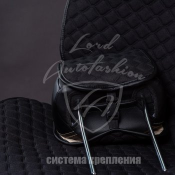 2 799 р. Универсальная накидка на сиденья Lord Autofashion Кристалл (трикотаж, 2 места)   (Синий)  с доставкой в г. Горно‑Алтайск. Увеличить фотографию 7