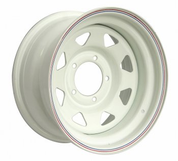 Штампованый диск OFF-ROAD Wheels (стальной усиленный, треугольник мелкий - белый). 7.0 x 15 Уаз Буханка 452 3303 бортовой грузовик (1965-2025) 5x139.7xDIA110.0xET25.0