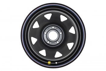 8 449 р. Штампованый диск OFF-ROAD Wheels (усиленный, треугольник мелкий) 8.0x17   (Цвет: черный)  с доставкой в г. Горно‑Алтайск. Увеличить фотографию 2