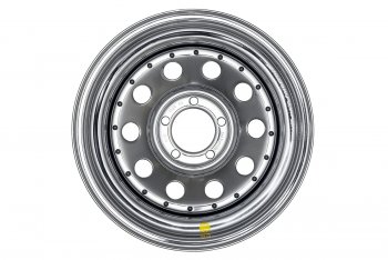 7 349 р. Штампованый диск OFF-ROAD Wheels (усиленный, круг) 8.0x15   (Цвет: хром)  с доставкой в г. Горно‑Алтайск. Увеличить фотографию 2