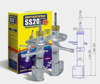 Амортизаторы передние SS20 (с бочкообразной пружиной) Лада (ваз) Калина (калину) ( 1118,  1117,  1119) (2004-2013) 1118, 1117, 1119 седан, универсал, хэтчбек