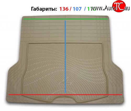 6 699 р. Универсальный коврик в багажник Element-Autofamily (полиуретан) Mazda BT-50 (2011-2015) (бежевый)  с доставкой в г. Горно‑Алтайск