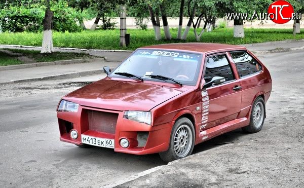 9 599 р. Передний бампер Миллер-2  Лада 2108 - 21099 (Неокрашенный)  с доставкой в г. Горно‑Алтайск