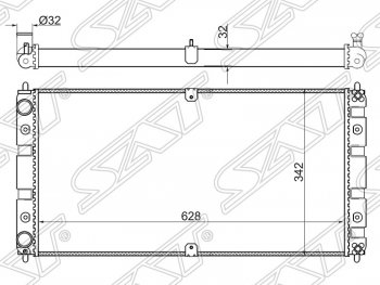 Радиатор двигателя SAT (трубчатый, МКПП) Лада 2123 (Нива Шевроле) 1 рестайлинг (2009-2020)