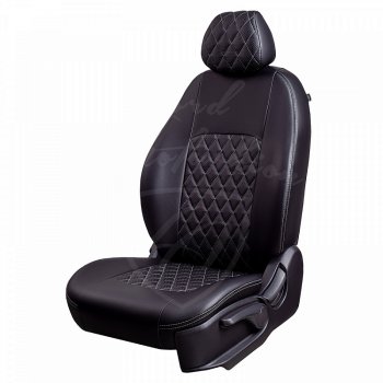Чехлы для сидений Lord Autofashion Турин Ромб (экокожа) Лада Приора 2172 хэтчбек рестайлин (2013-2015)