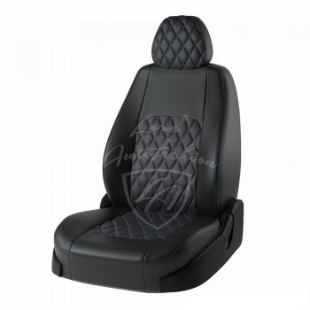 Чехлы для сидений Lord Autofashion Турин Ромб (экокожа, сплошная спинка) Лада Гранта FL 2191 лифтбек (2018-2025)